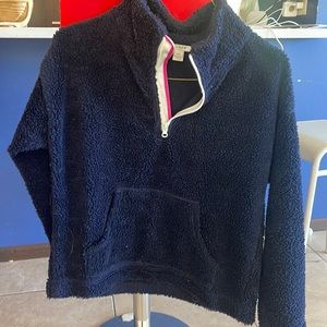 J Crew navy fleece pullover